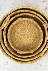 Handwoven Low Bolga Tray - 17 to 18"D - Medium