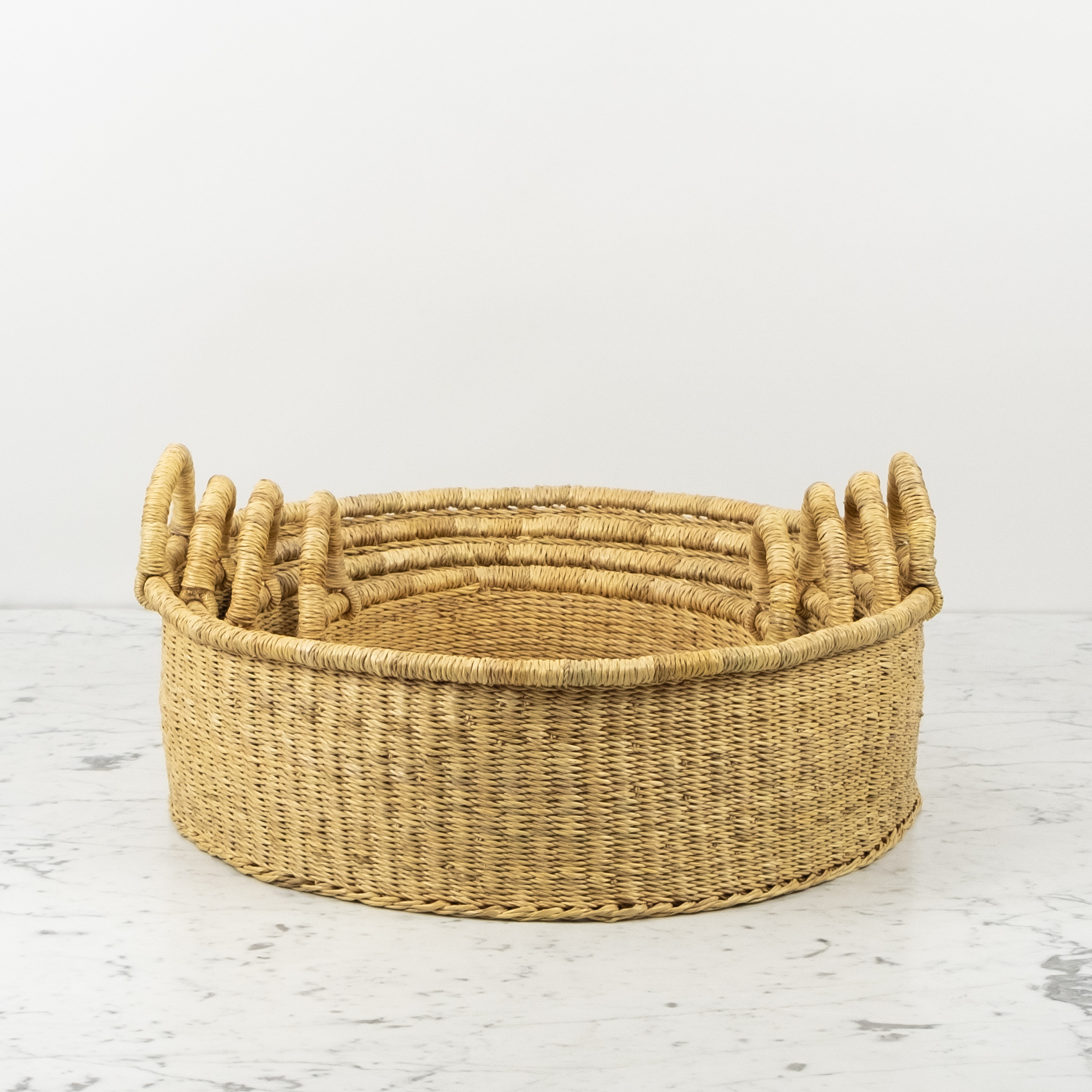 Handwoven Low Bolga Tray - 19" Large