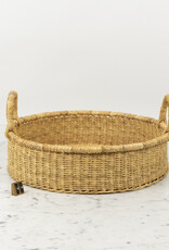 Handwoven Low Bolga Tray - 15 to 16" D Small