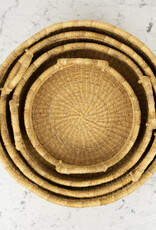 Handwoven Low Bolga Tray - 15 to 16" D Small