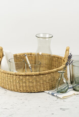 Handwoven Low Bolga Tray - 17 to 18"D - Medium