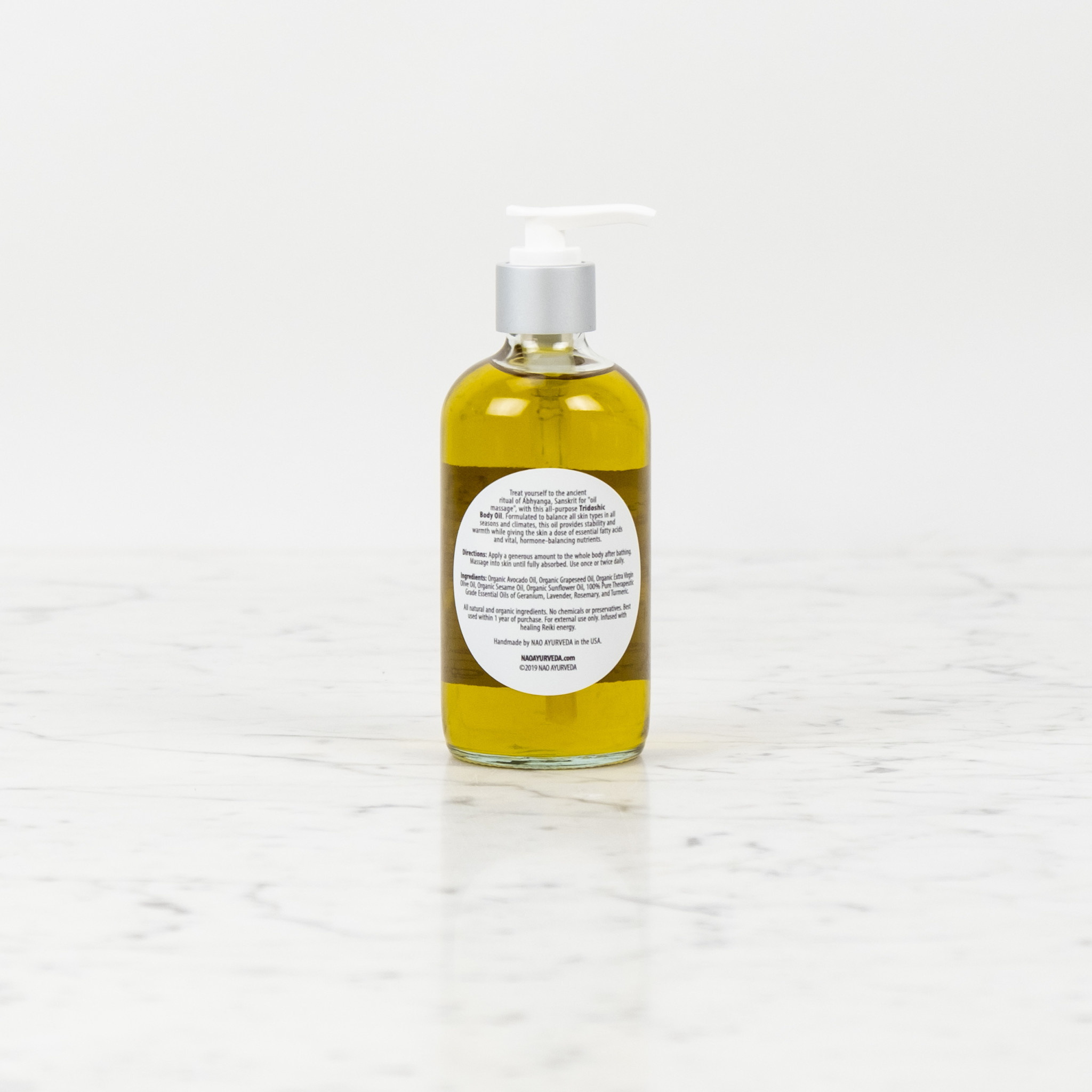 Nao Ayurveda Ayurvedic Body Oil - Tridoshic Balancing - 8 oz