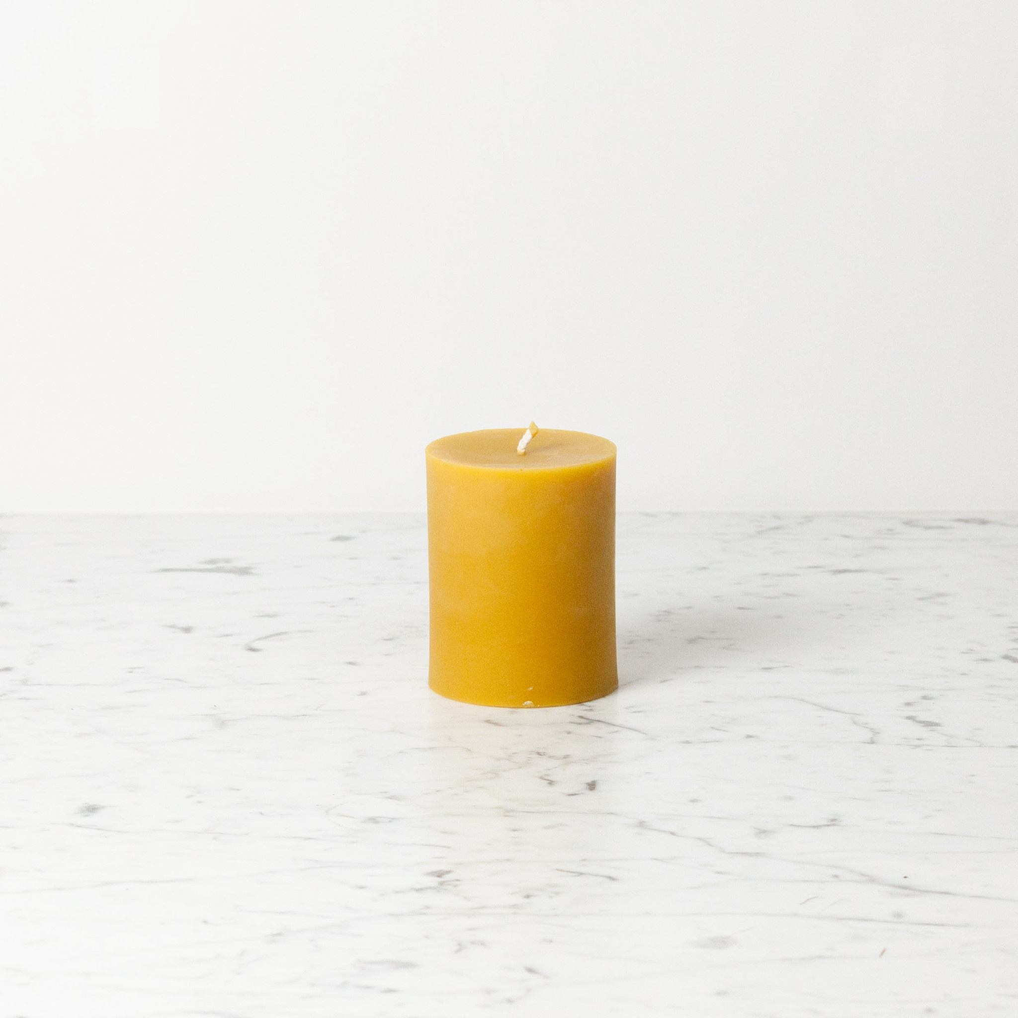 4″ Pure Beeswax Rolled Pillar Candle