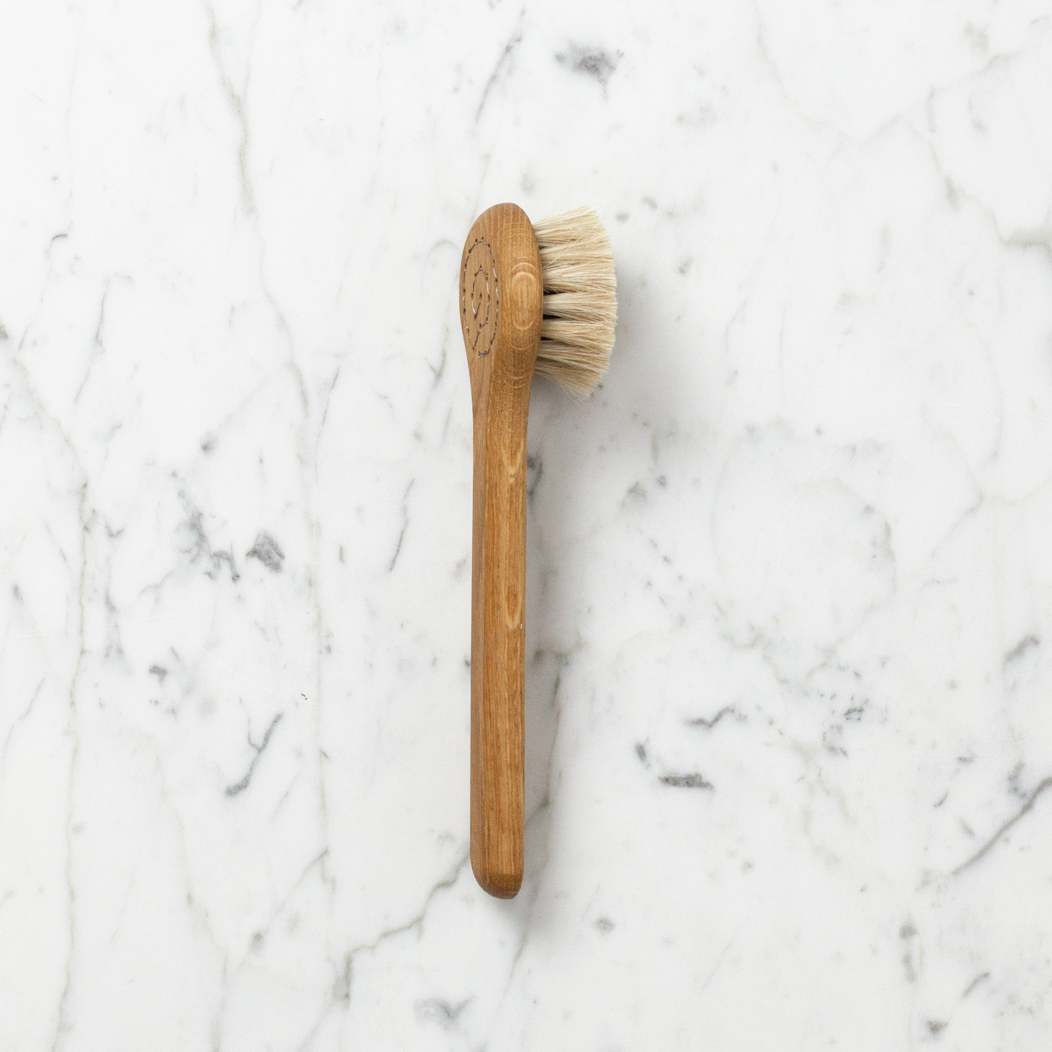 Swedish Handleless Oval Bath and Dry Body Brush - Horsehair