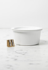 Japanese White Enamel Container - Small - 4.75 x 2.5"
