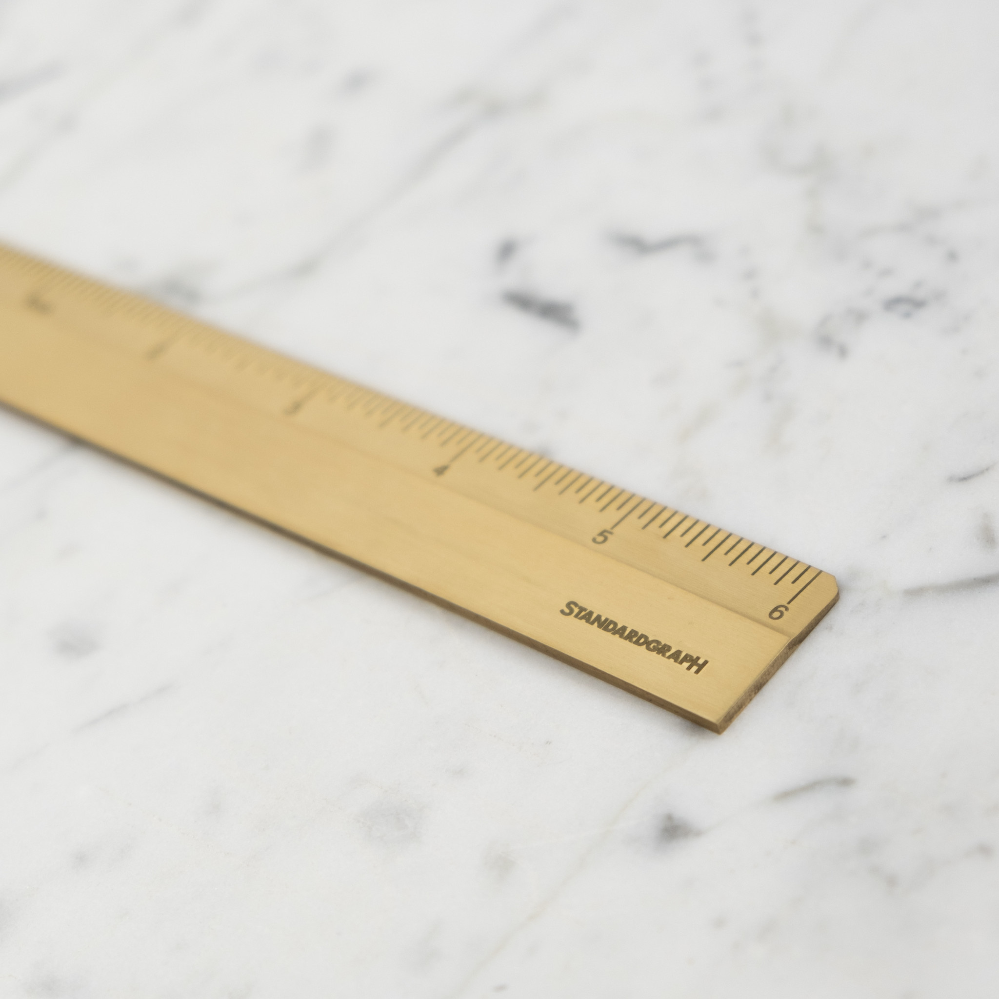 Brass Ruler Inch Scale The Foundry Home Goods