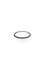 Enamel Little Round Ramekin Dish - Black + White - 2.2oz