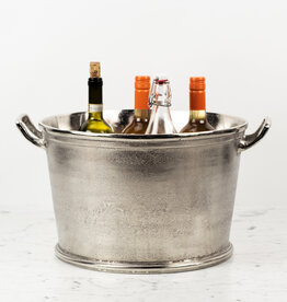 Round Champagne Bucket or Planter w. Handles - 11x15"