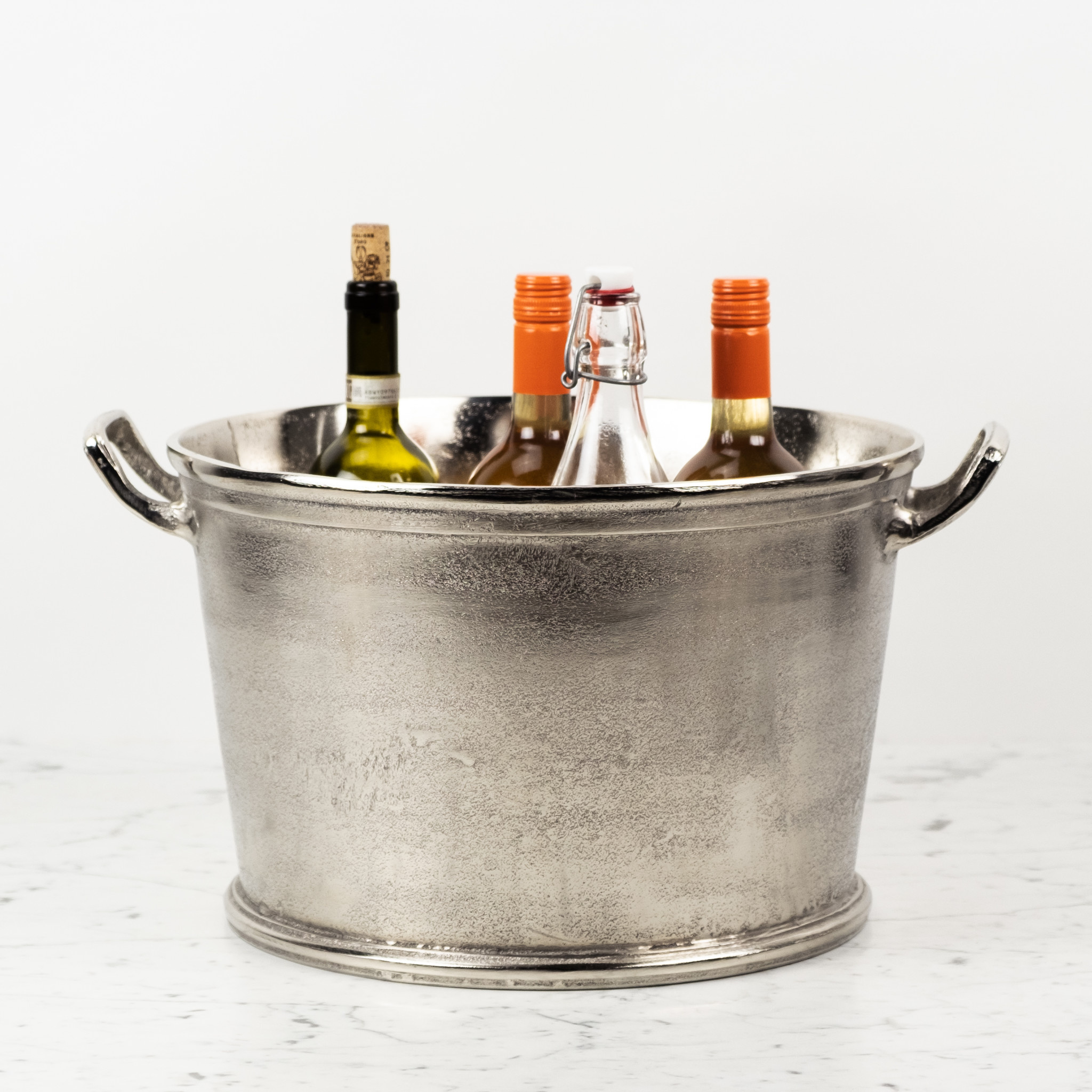Round Champagne Bucket or Planter w. Handles - 11x15"