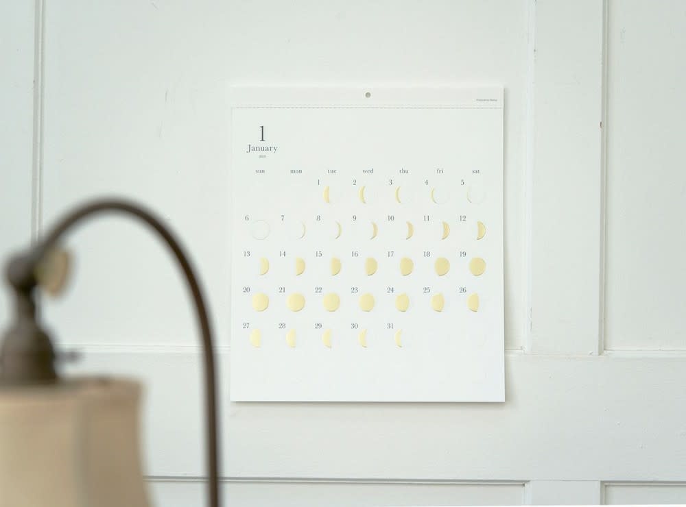 Lunar Moon Cycle Calendar - 2026 - Gold