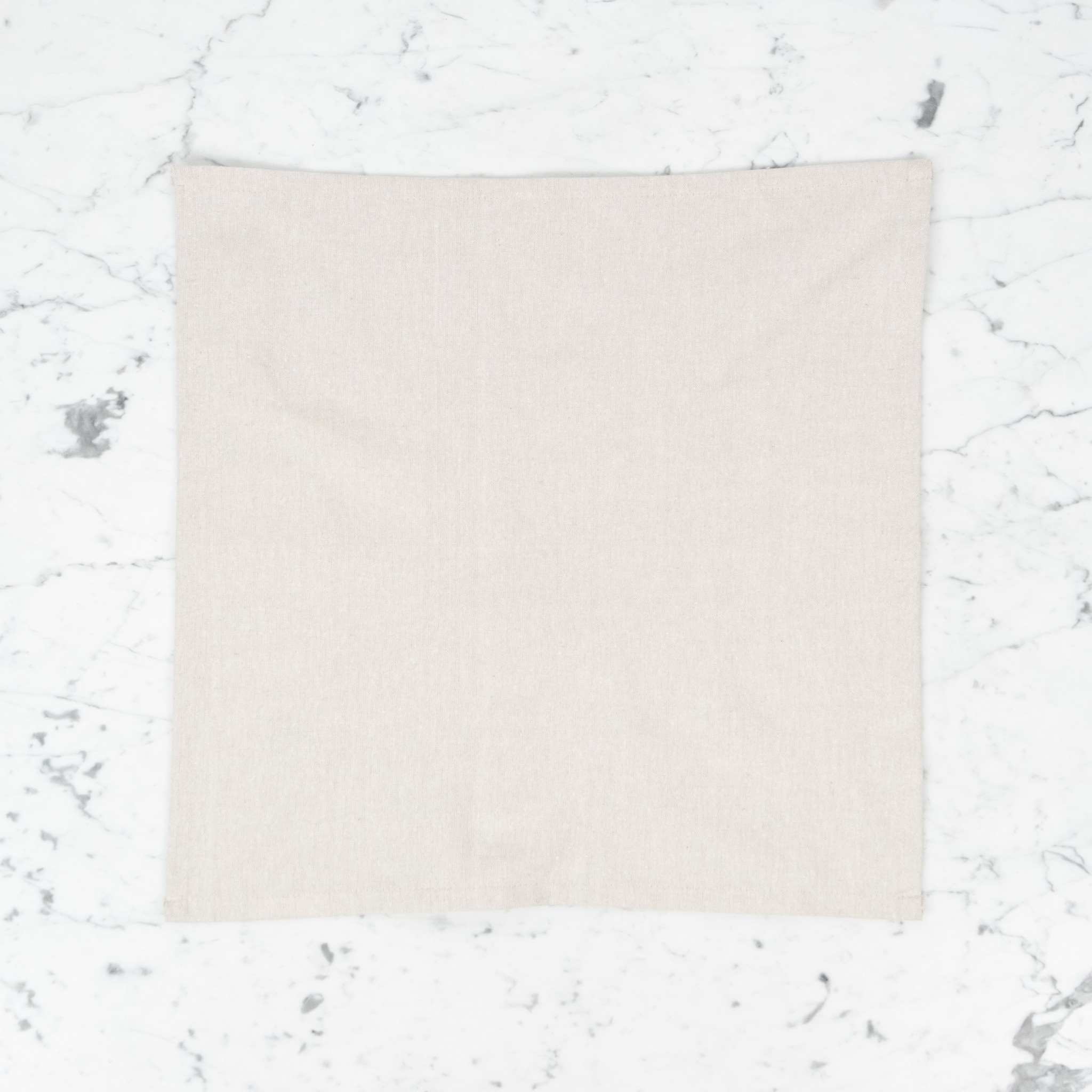 Recycled Cotton Chambray Napkin - Cream Biscuit - 18 x 18"