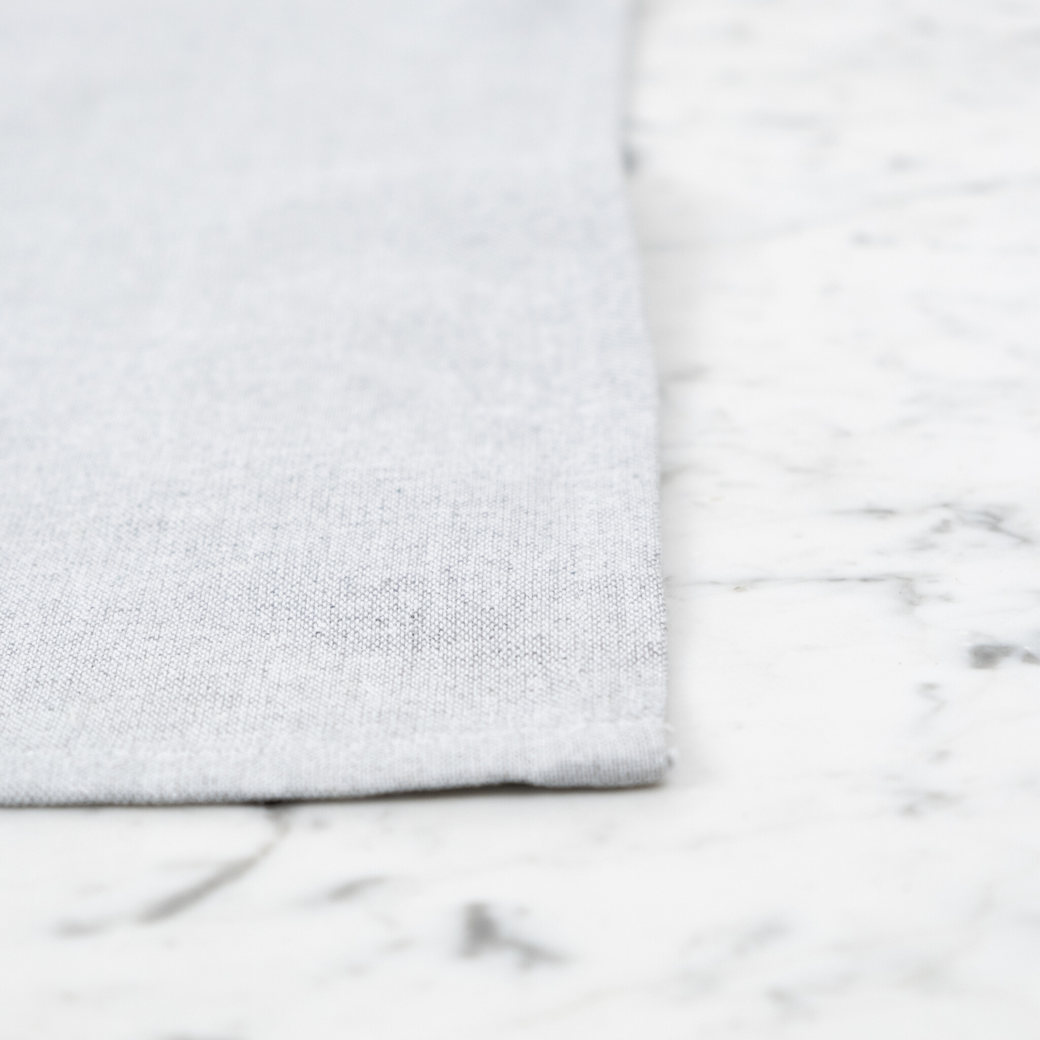 Recycled Cotton Chambray Napkin - Light Grey - 18 x 18"