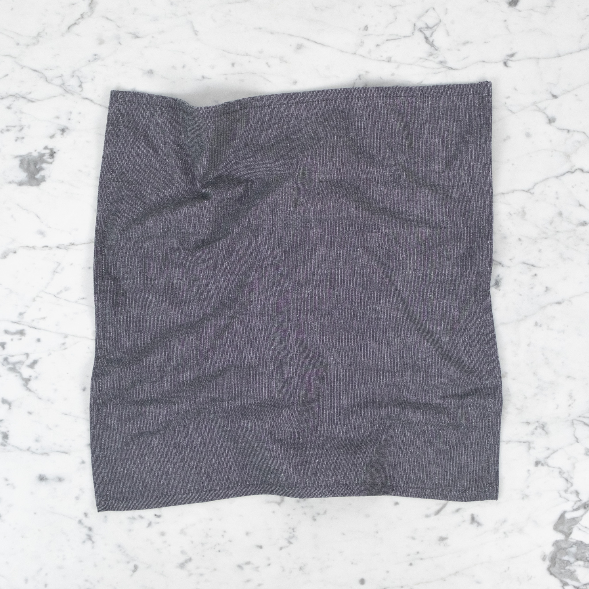 Recycled Cotton Chambray Napkin - Dark Grey - 18 x 18"