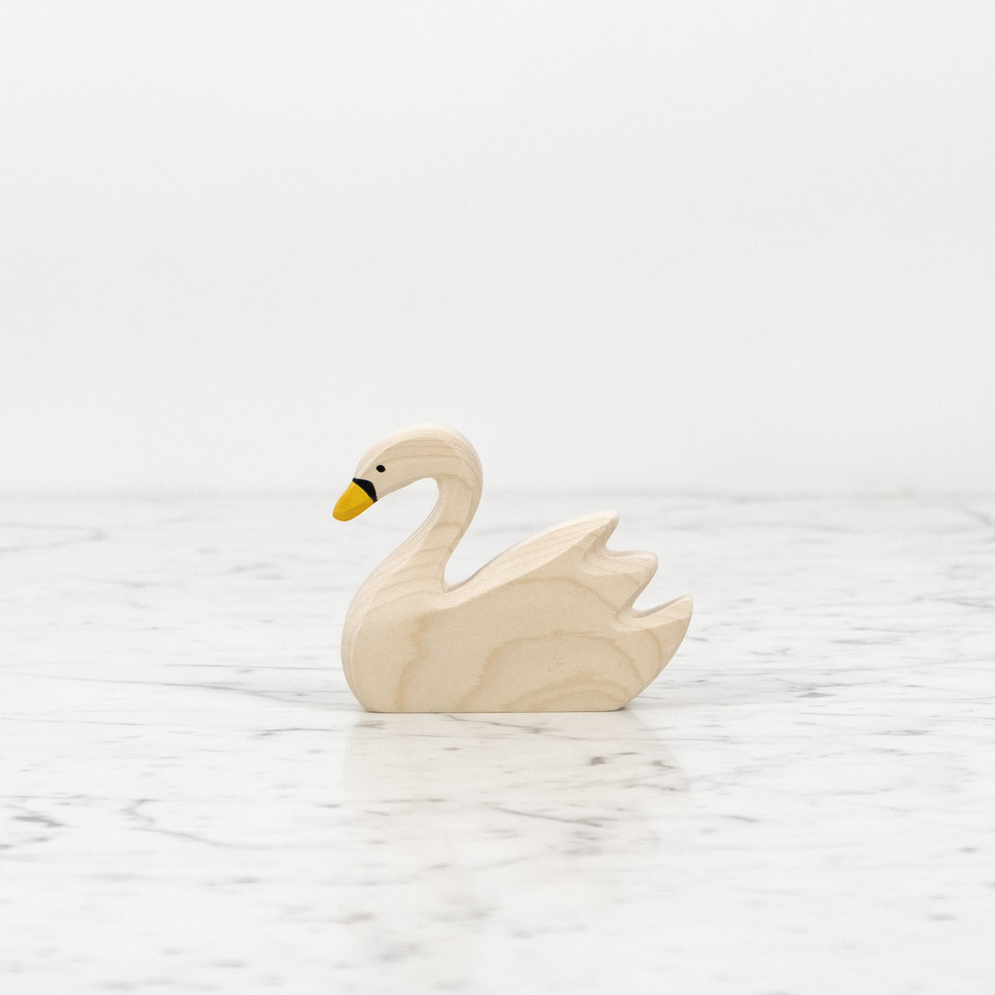 Holztiger Wooden Swan Swimming