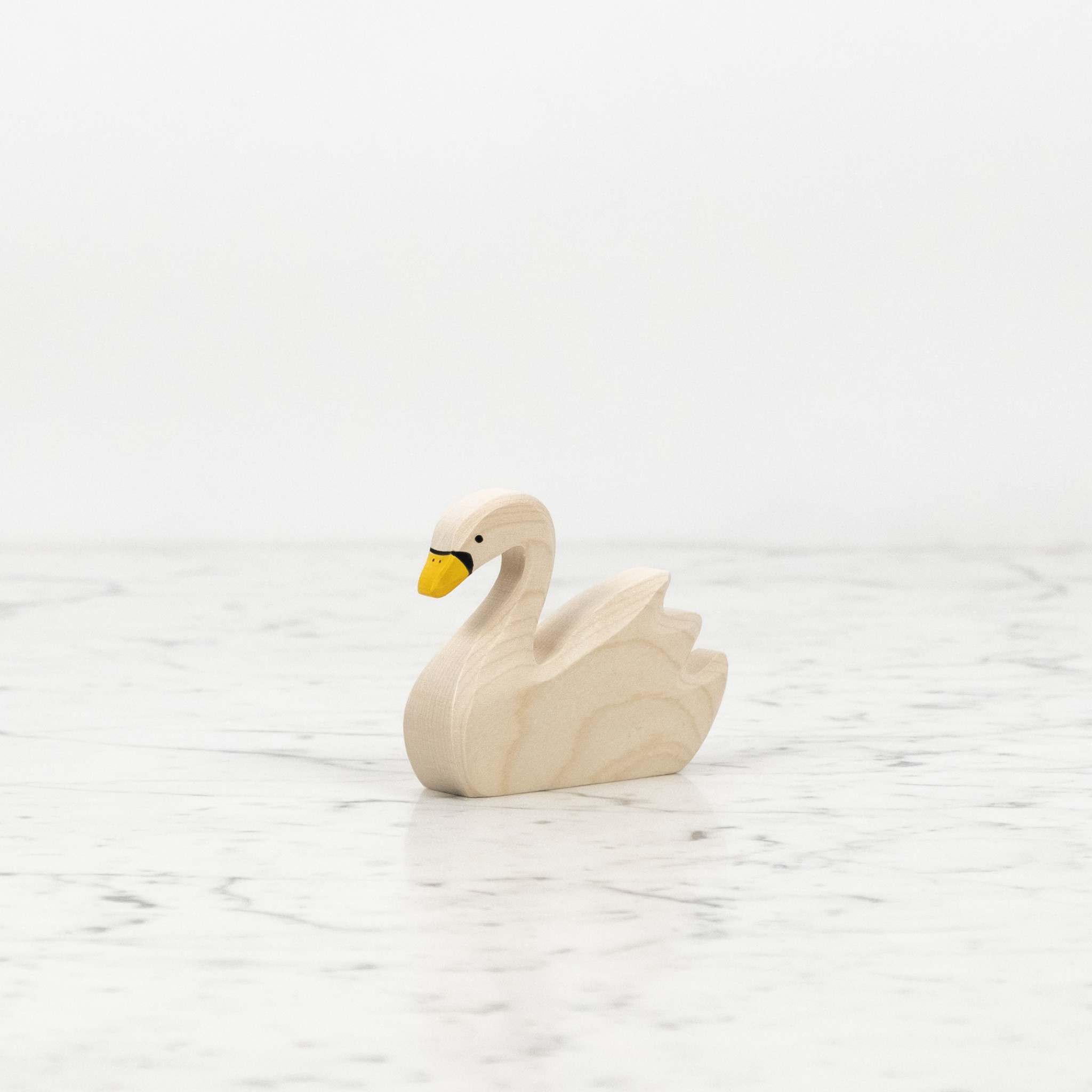 Holztiger Wooden Swan Swimming