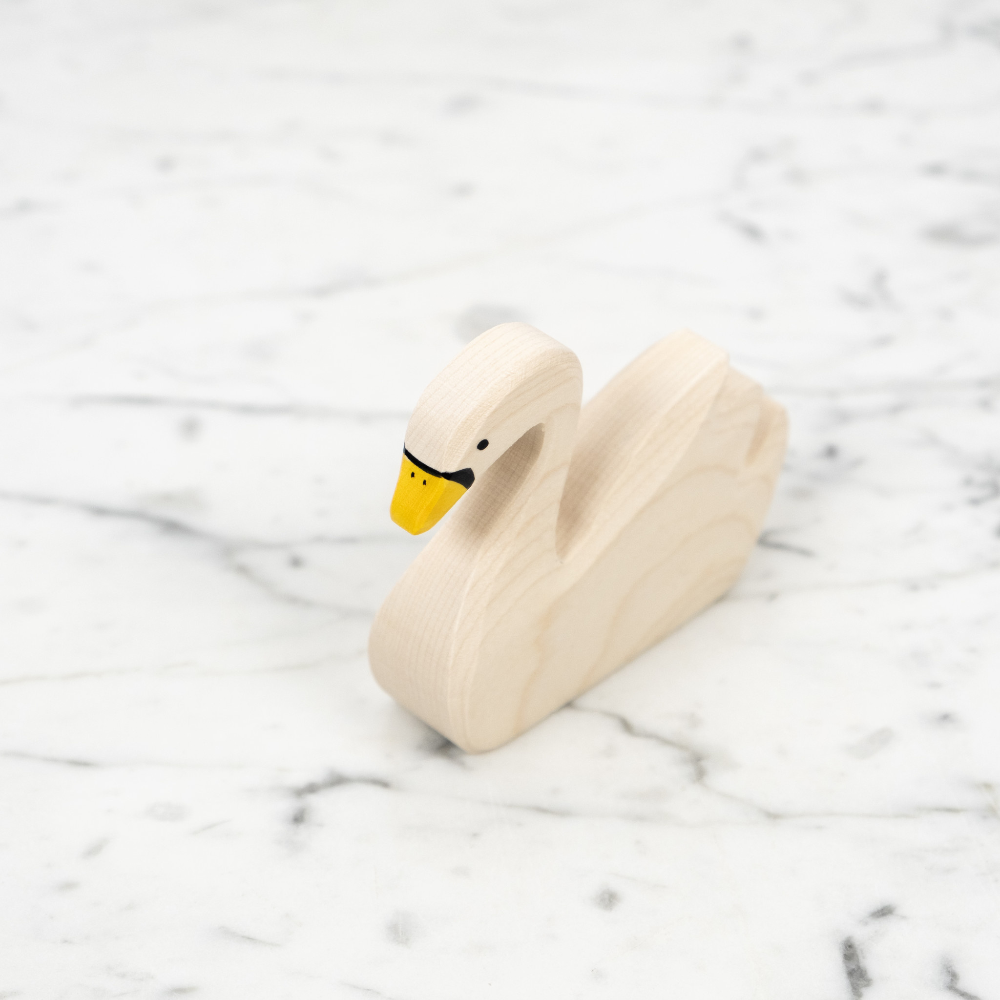 Holztiger Wooden Swan Swimming
