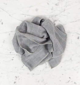 Japanese Cotton Gauze Hand Towel - Charcoal - 34" x 12"