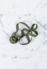 Italian Cotton Ribbon - Olive Green - 1/4 in Width - Sold Per Yard