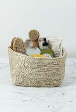Jute Square Storage Basket  Low- 7 x 7 x 5"