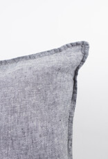 Linge Particulier French Linen Pillow Cover - 25" - Grey Chine