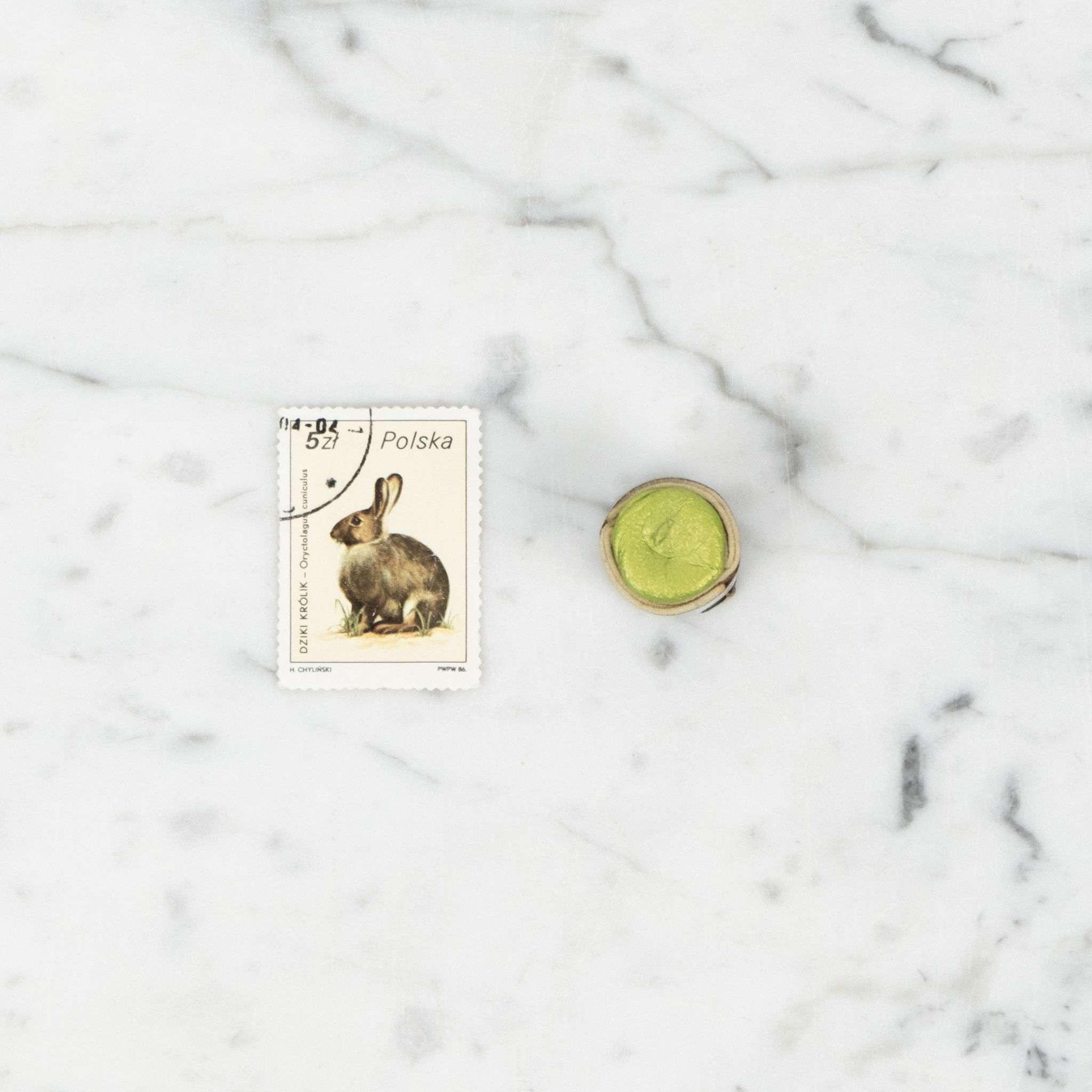 Beam Paints Beam Ethical Mica Watercolor Paintstone #61 Fiddlehead Green