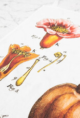 Linen Botanical Print Tea Towel - Pomegranate  - 17" x 24"
