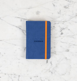 Rhodiarama Hardcover Notebook - Lined -  Sapphire Blue A6 - 3.5 x 5.5"