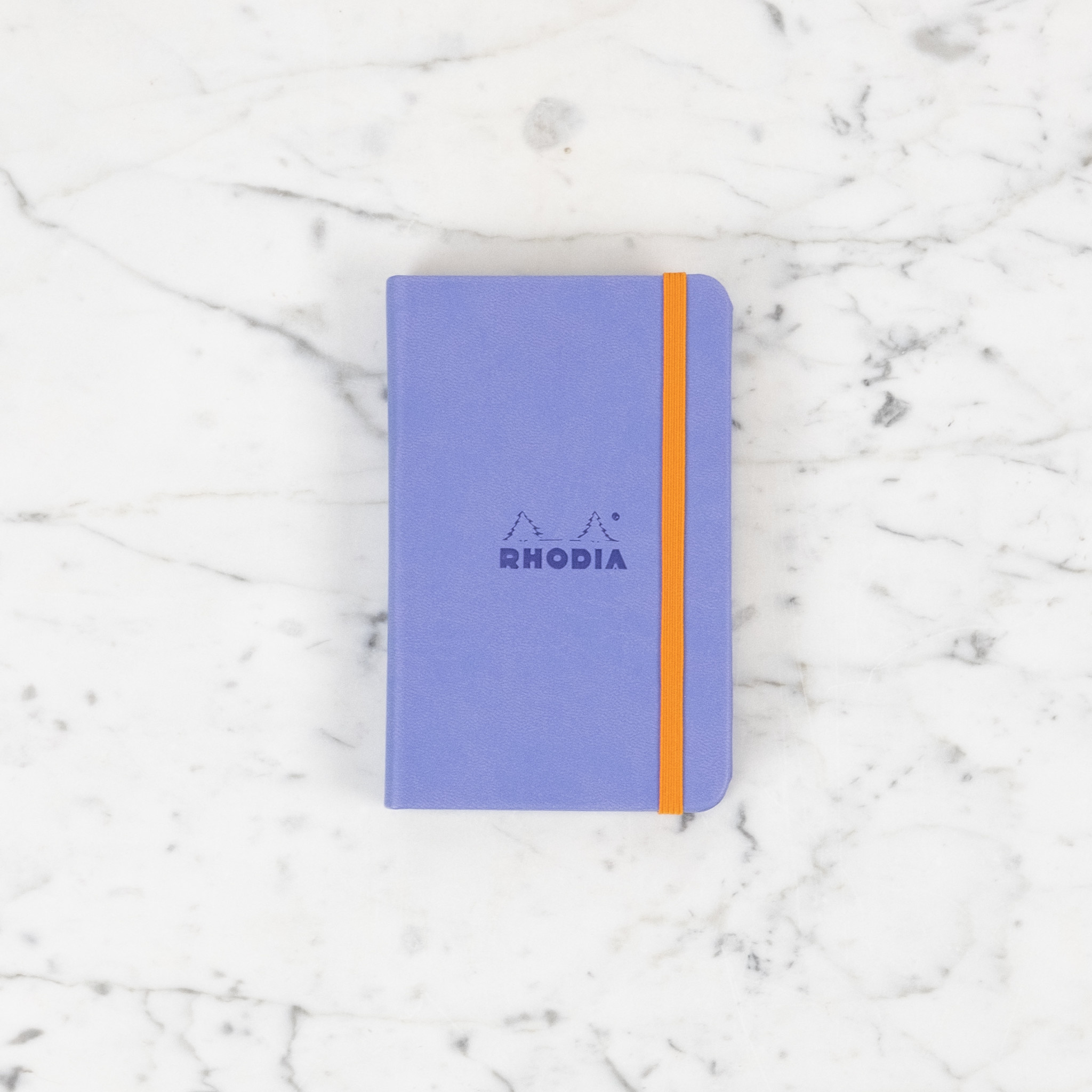 Rhodiarama Hardcover Notebook - Lined -  Iris Periwinkle A6 - 3.5 x 5.5"