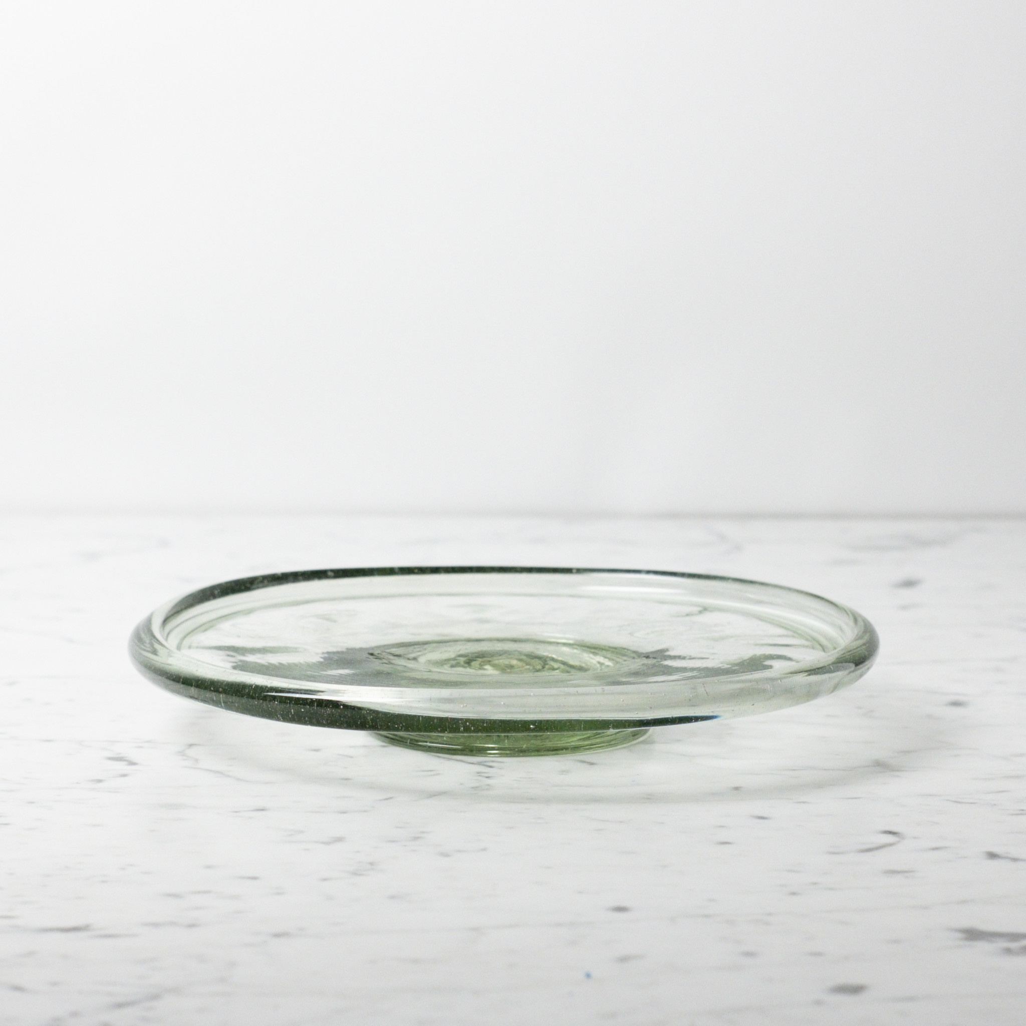 Hand Blown Glass Cake Plate Stand