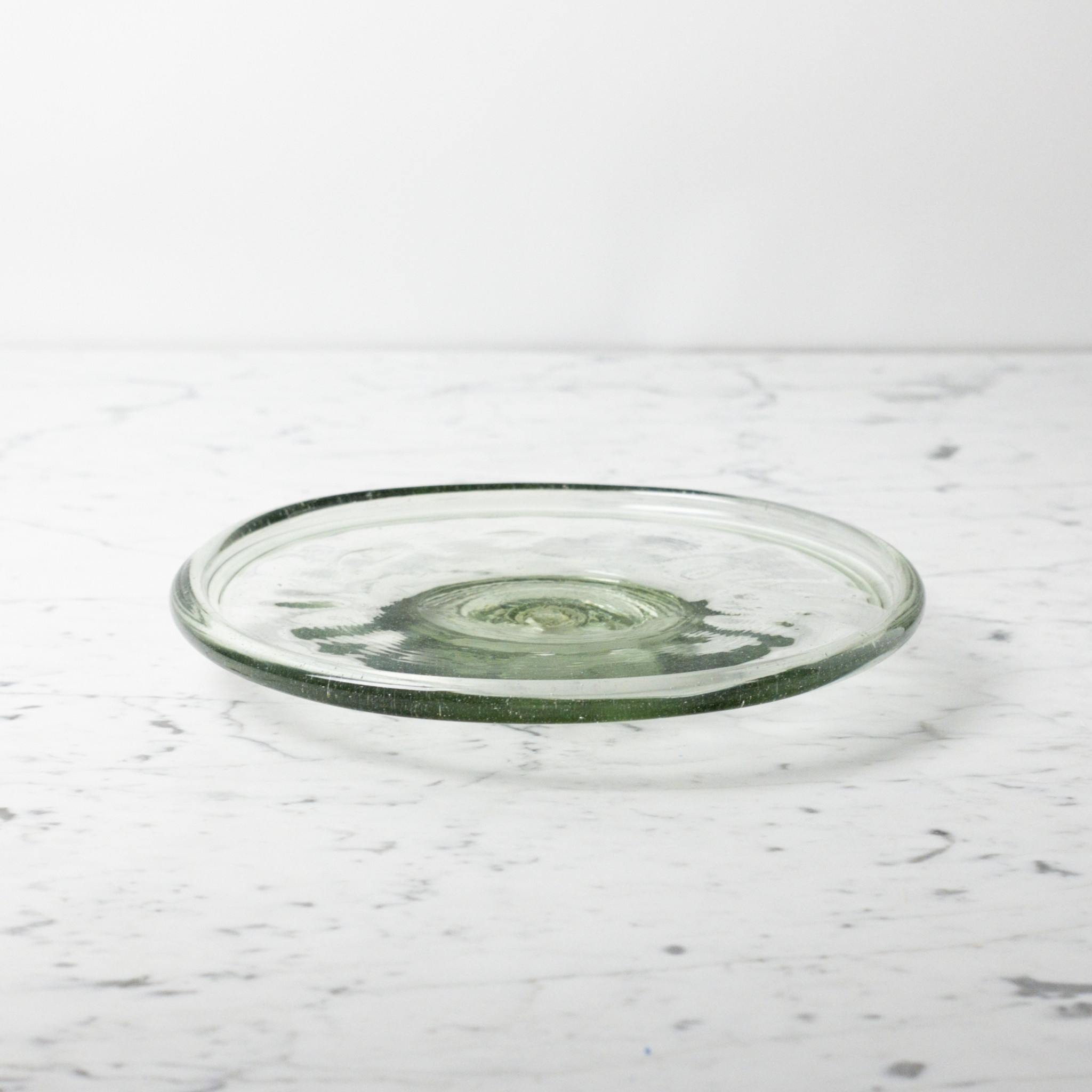 Hand Blown Glass Cake Plate Stand