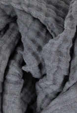 Linge Particulier Washed French Linen Gauze Scarf - Storm Grey - 24 x 70"
