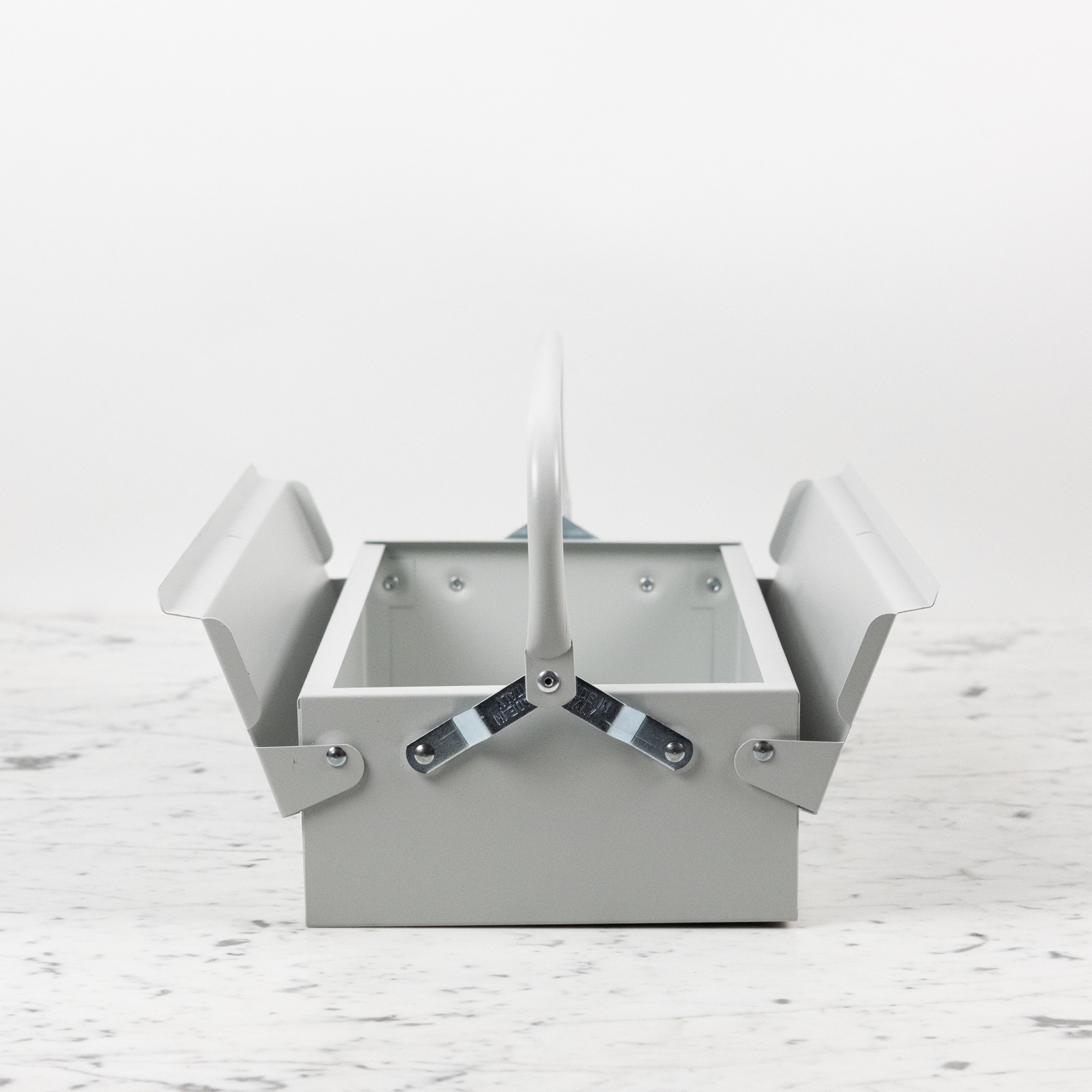 Metal Plus Italy Italian Single Layer Steel Tool Box - Light Grey