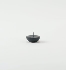 Ceramic Circular Candle Holder Black