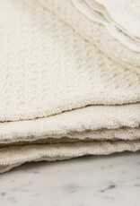 Lithuanian Cotton Waffle Blanket - 57" x 82" - Ecru