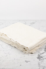 Lithuanian Cotton Waffle Blanket - 57" x 82" - Ecru