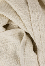 Lithuanian Cotton Waffle Blanket - 57" x 82" - Ecru