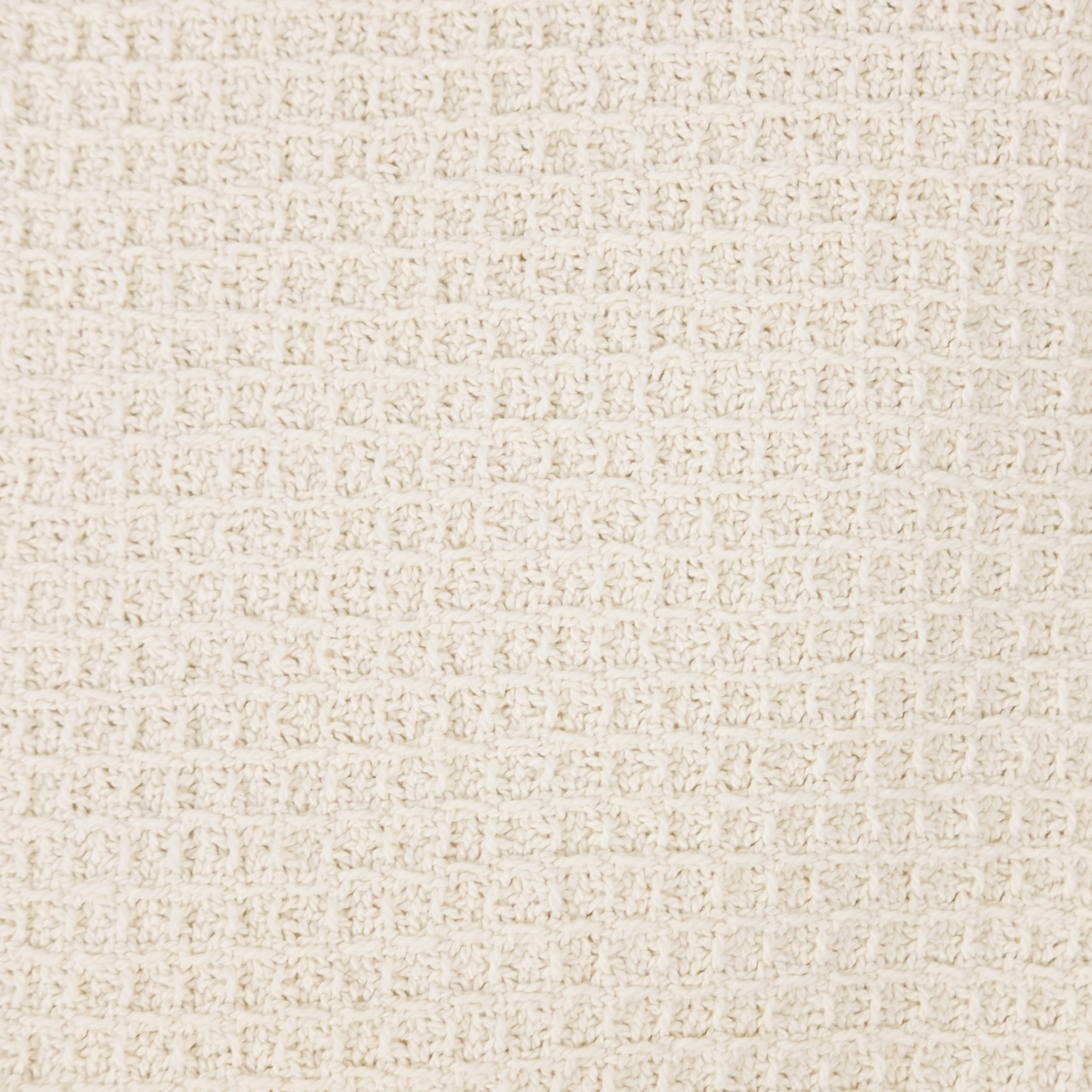 Lithuanian Cotton Waffle Blanket - 57" x 82" - Ecru