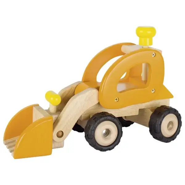 Goki Yellow Wooden Wheel Loader Truck