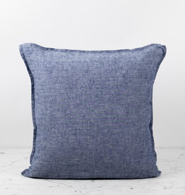 Linge Particulier French Linen Pillow Cover - 20" - Blue Chambray