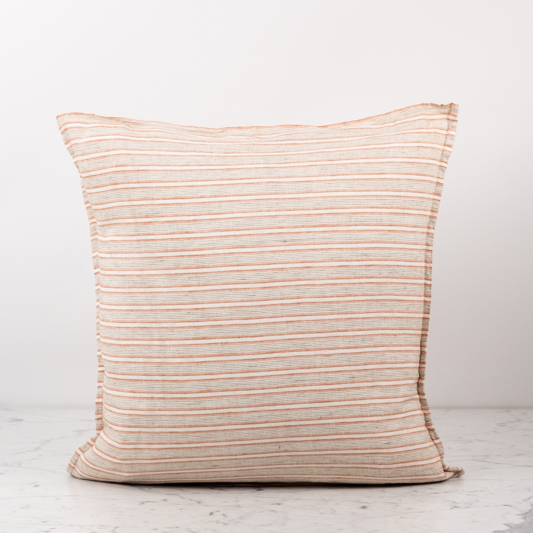 Linge Particulier French Linen Pillow Cover - 20" - Pumpkin Stripe