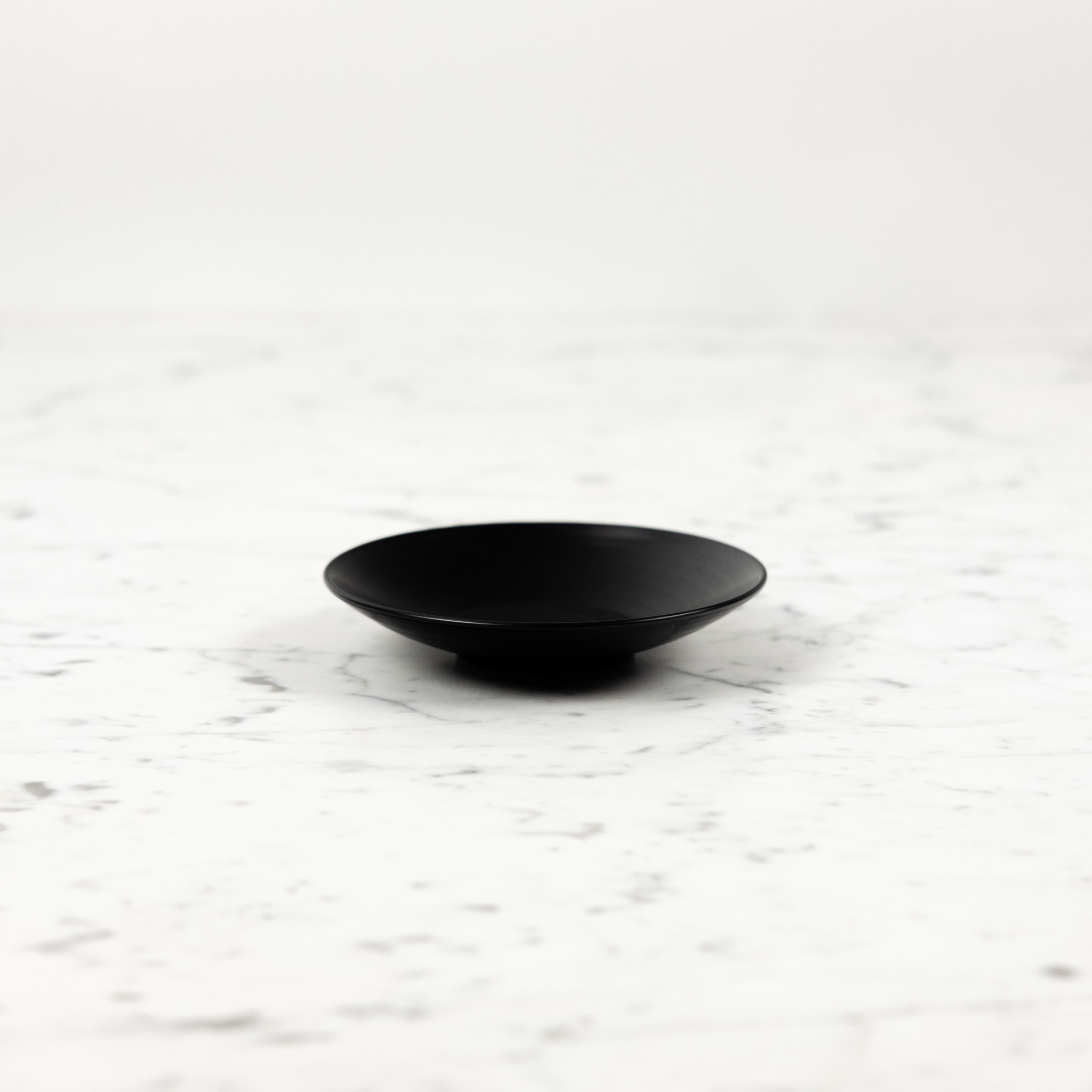 Hakusan Black Porcelain Tea Cup Coaster Plate