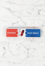 Box of 12 Kita-Boshi Pencils Vermillion Red/Prussian Blue