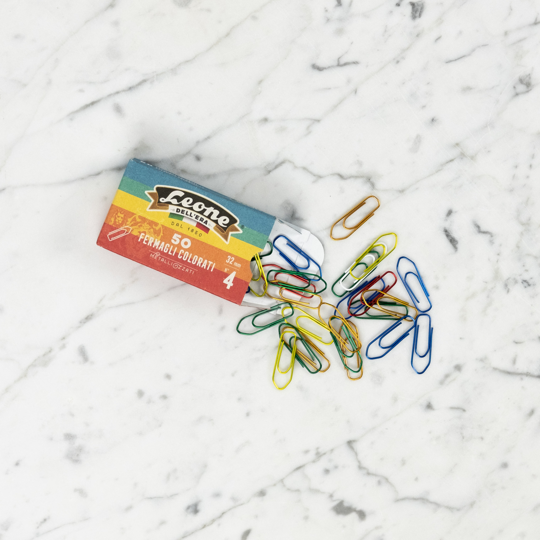 Mixes Metallic Rainbow Color Plated Paper Clips - 50 Count
