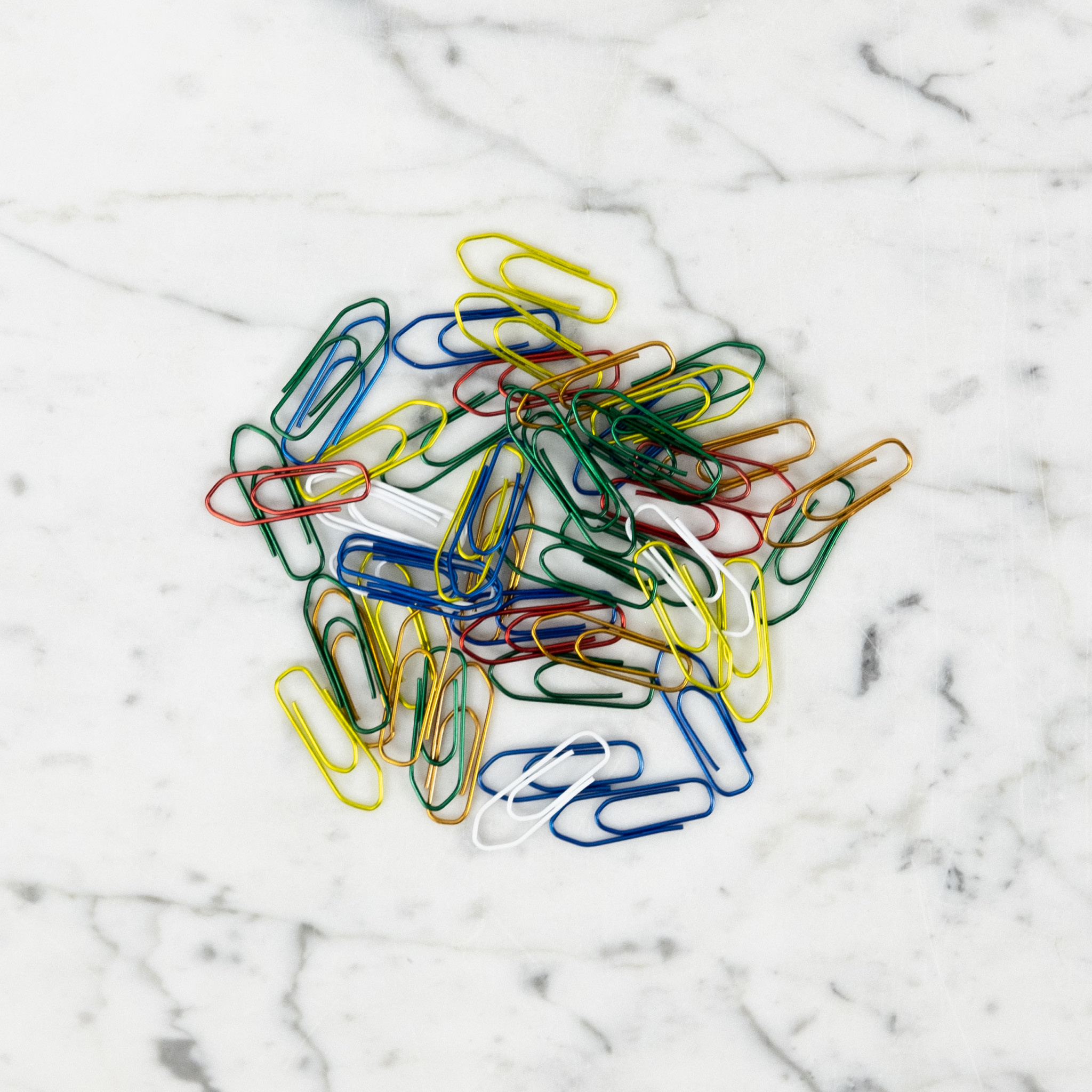 Mixes Metallic Rainbow Color Plated Paper Clips - 50 Count