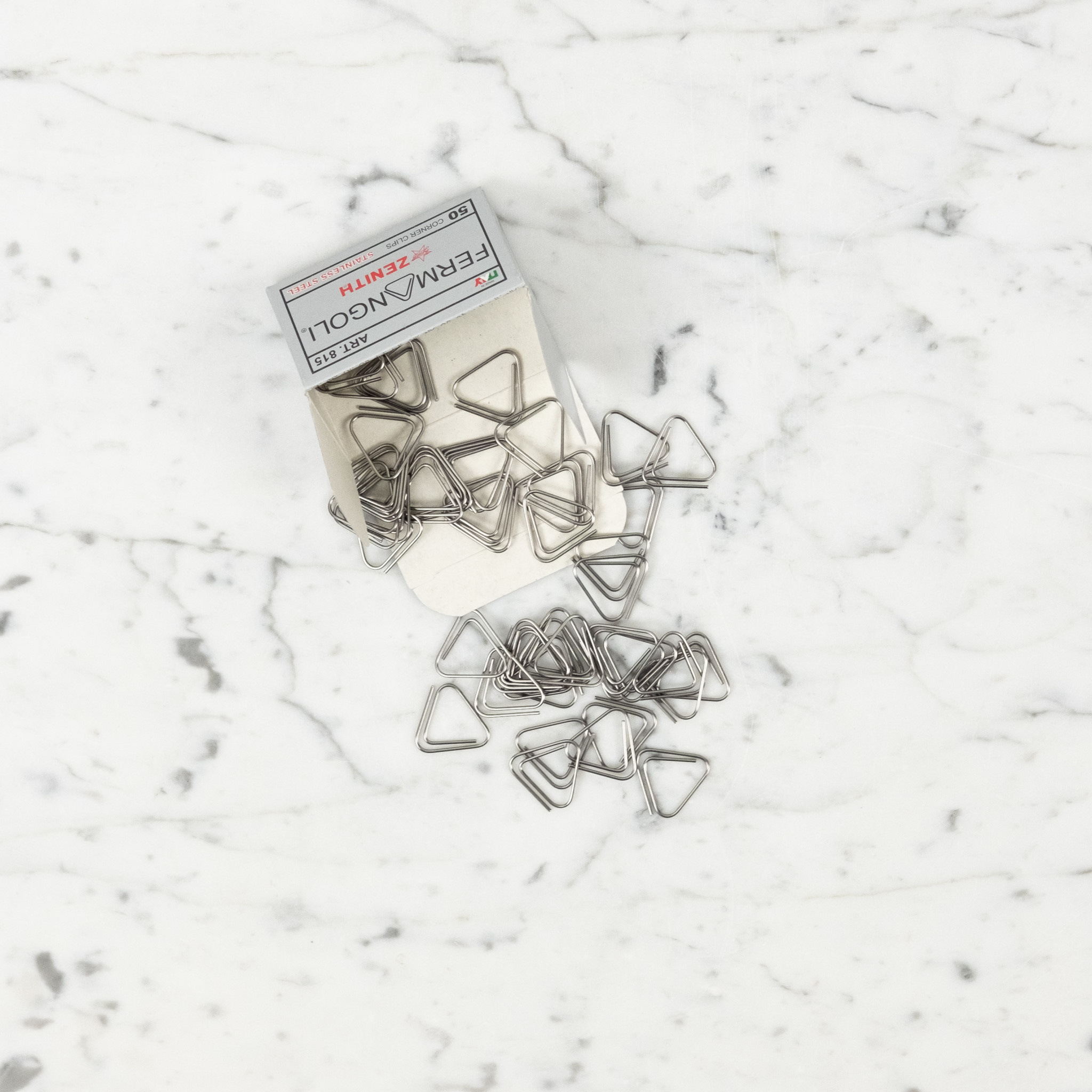 Leone Dell’Era Italian Fermangoli Stainless Steel Corner Paper Clips