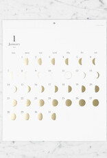 Lunar Moon Cycle Calendar - 2026 - Gold