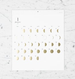 Lunar Moon Cycle Calendar - 2026 - Gold