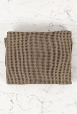 Linge Particulier French Linen + Cotton XL Waffle Compact Bath Towel- Mouse Back Grey - 24 x 40"