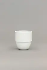 Hasami Round Bottom Straight Sided Porcelain Tumbler - White 10 oz -3.4 x 3.5"