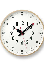 Lemnos Clocks Fun Pun Wall Clock with Second Hand - White - 14in